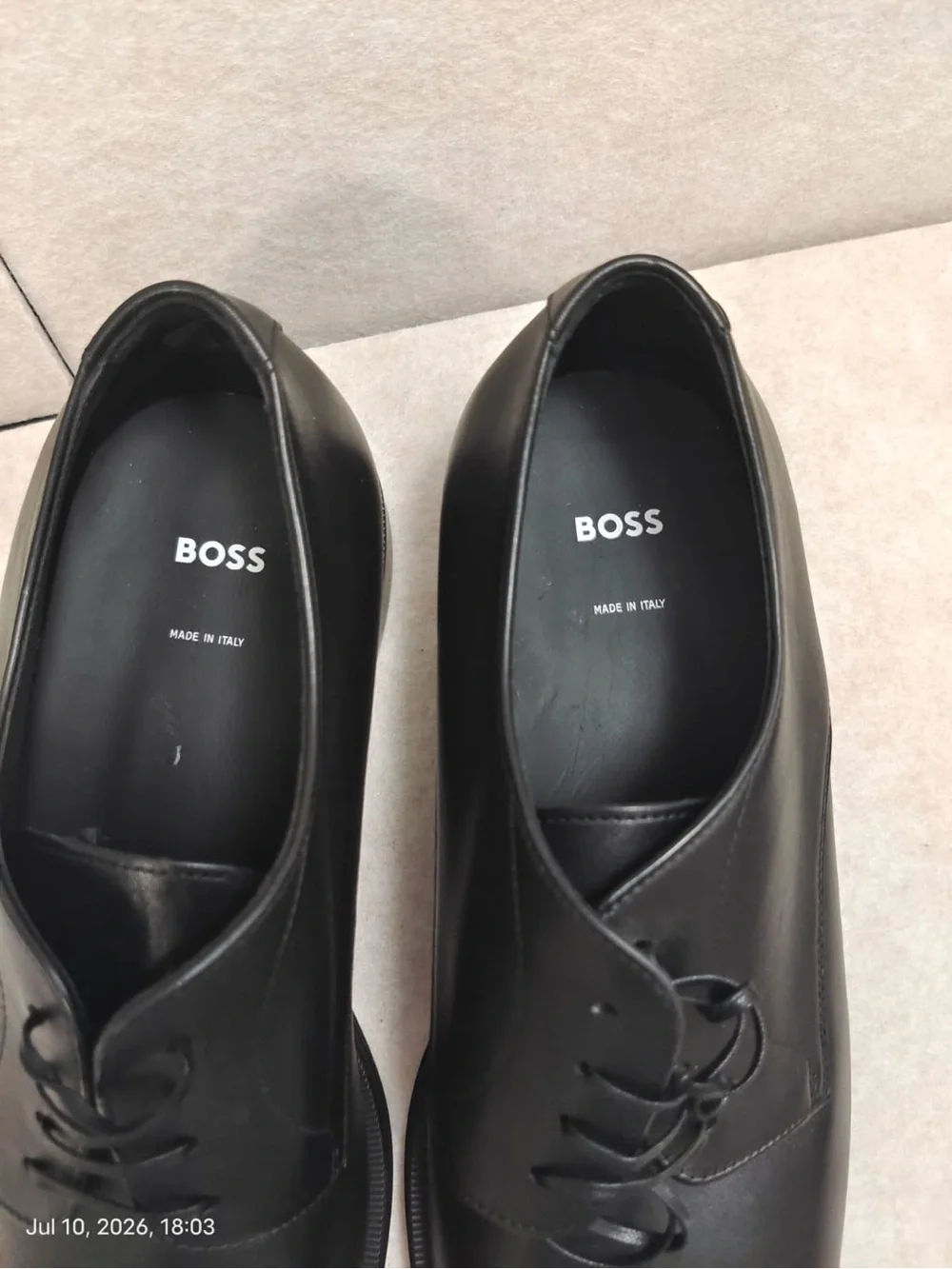 NWOB Boss Colby Slip-On Bit Loafer Shoes Men's Embossed Logo Black Size US 8